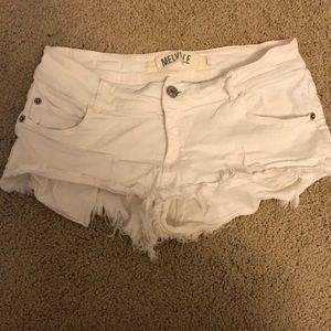 Brandy Melville White Denim Short Shorts